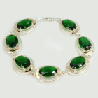 Серебряный браслет с золотом