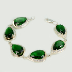 Браслет із срібла з золотом