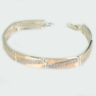 Срібний браслет зі вставками з золота