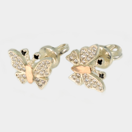 Серьги-гвоздики бабочки