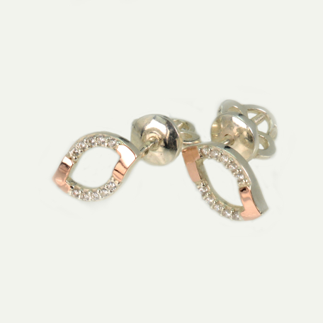 Серьги-гвоздики из серебра