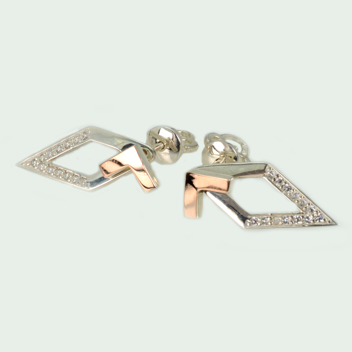 Срібні сережки-гвоздики