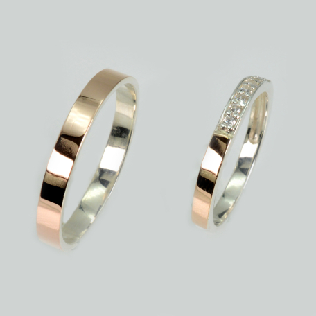 Пара обручок із срібла