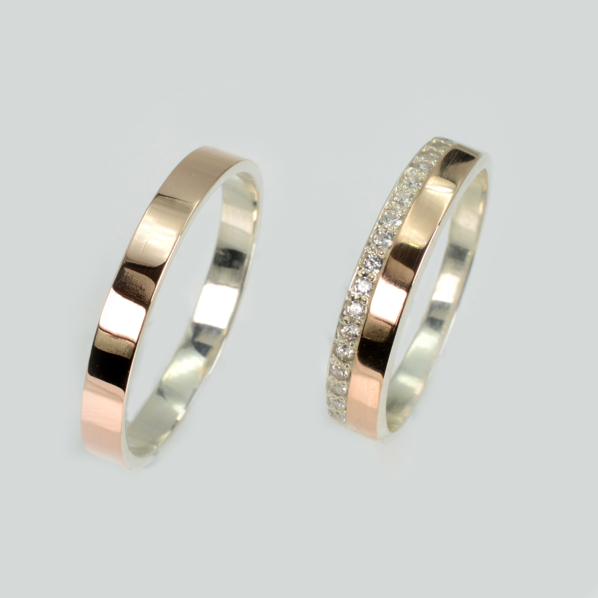 Пара обручок із срібла