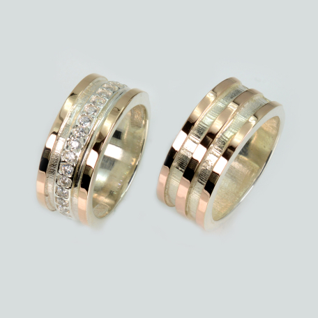 Пара обручок зі срібла