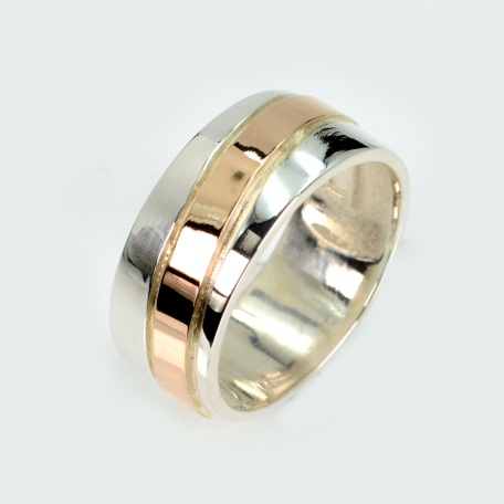 Обручка із срібла та золота