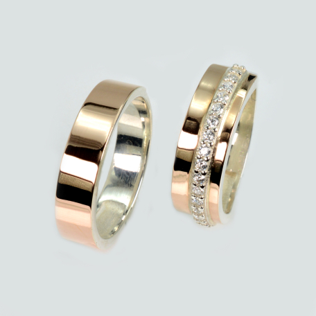 Пара срібних обручок