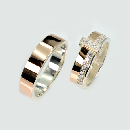 Пара обручок зі срібла