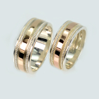 Обручка із срібла з золотом