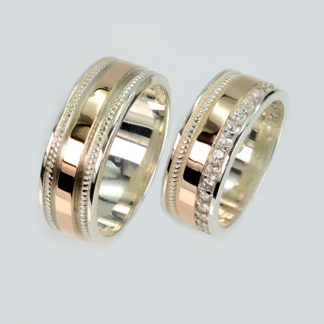 Пара обручок зі срібла