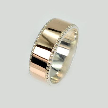 Обручка із срібла та золота