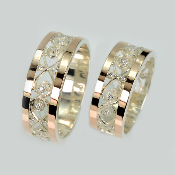 Обручка срібна