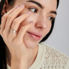 Обручка срібло з золотом