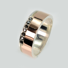 Обручка срібло з золотом