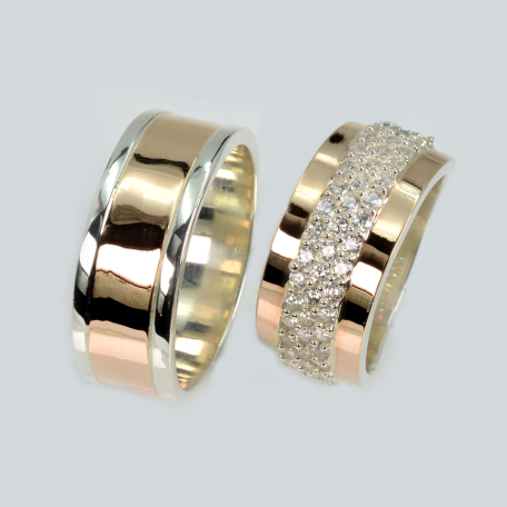 Пара обручок зі срібла