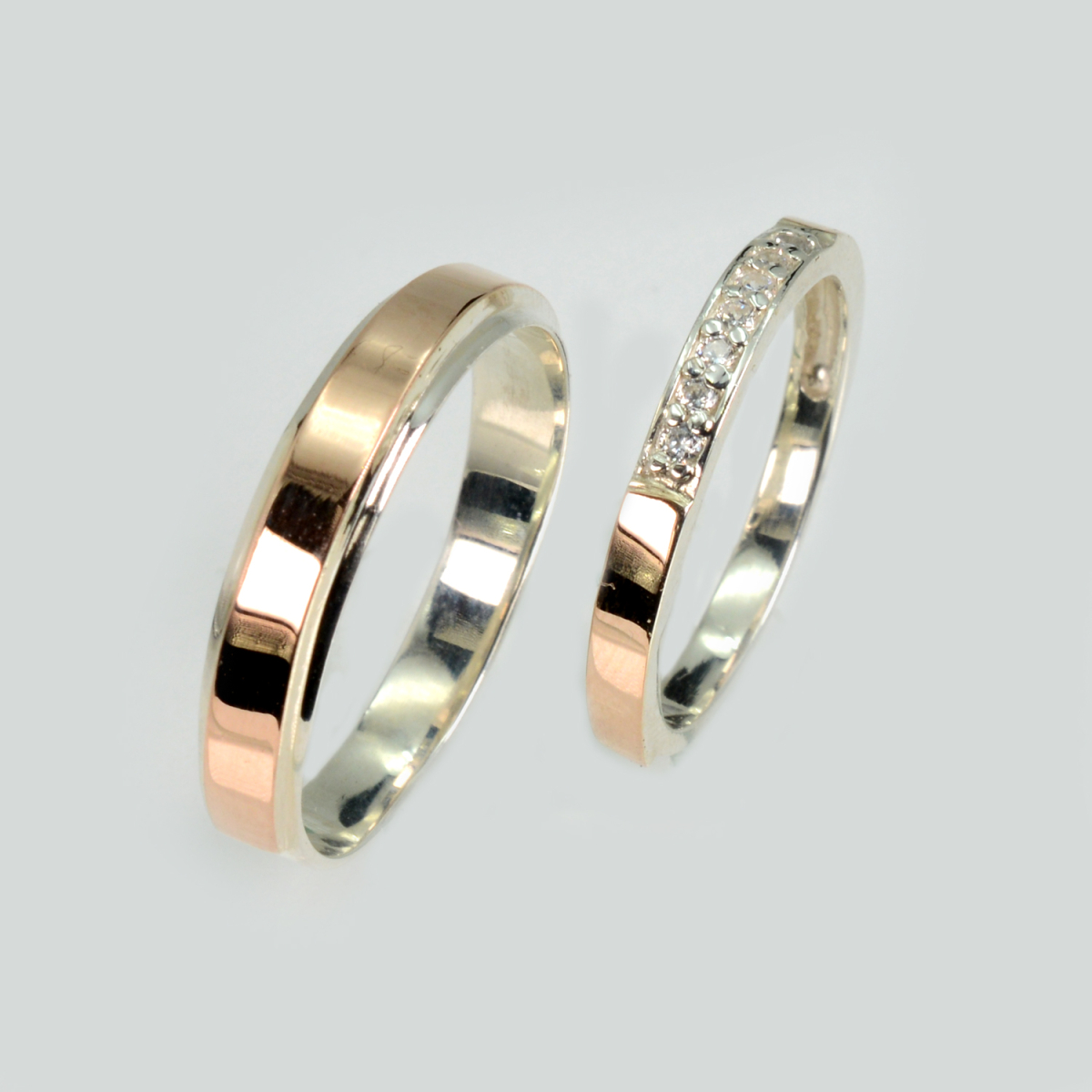 Пара обручок зі срібла