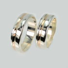 Обручка срібло з золотом