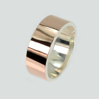 Обручка срібло з золотом