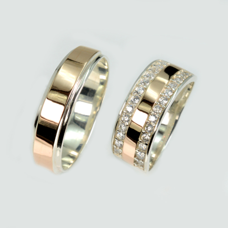 Пара срібних обручок