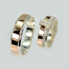 Пара обручок зі срібла