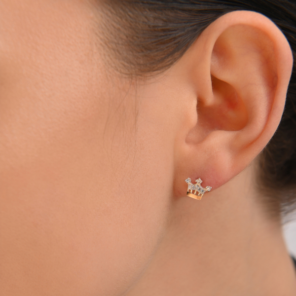 Срібні пусети з золотими вставками