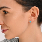 Срібні гвоздики з силіконовою застібкою