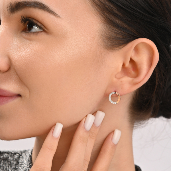 Серебряные сережки-гвоздики