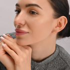 Серебряные серьги-гвоздики