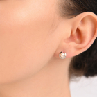 Серьги гвоздики с жемчугом