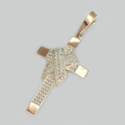 Чоловічий хрест срібло з золотом