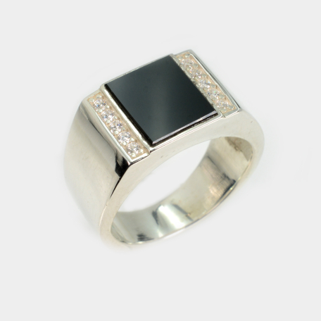 Серебряная мужская печатка