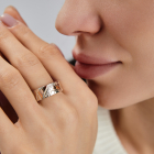 Обручка срібна