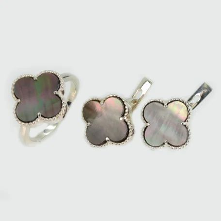 Срібний набір з конюшиною