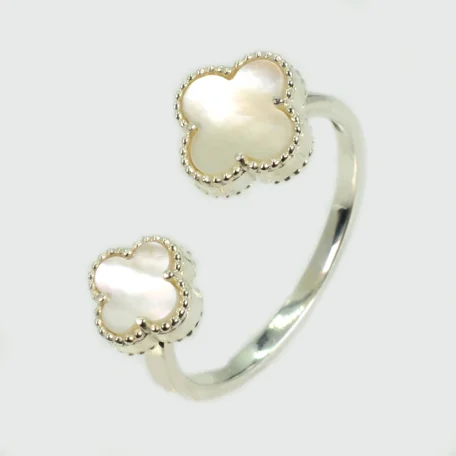 Срібна каблучка "Дві конюшини"