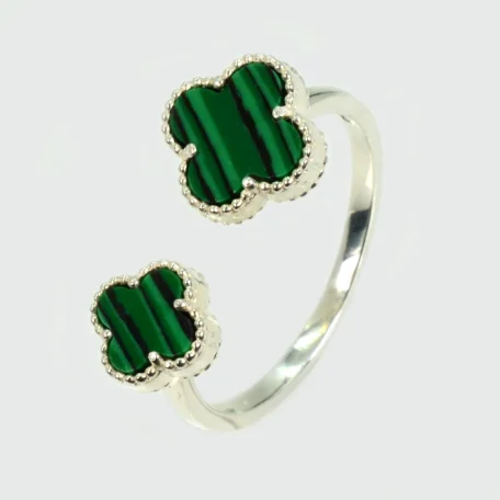 Срібна каблучка "Дві конюшини"