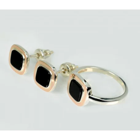 Срібний набір з оніксом