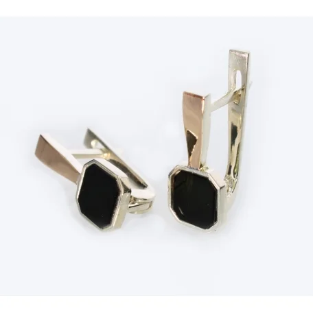 Сережки зі срібла з золотими пластинами