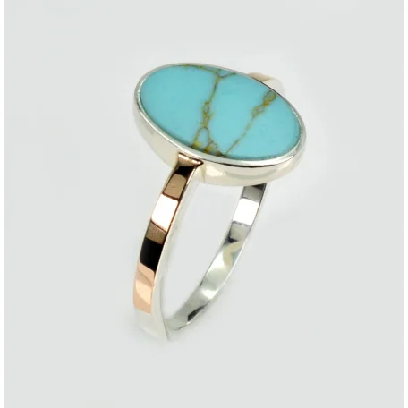 Срібна каблучка з бірюзой
