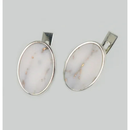 Срібні сережки з агатом