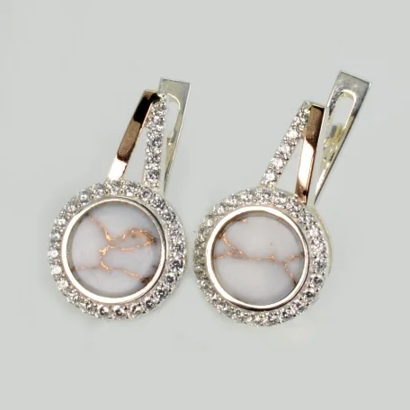 Срібні сережки з агатом